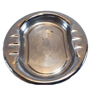 Vintage 7" Metal Ashtray Has Patina See Photos